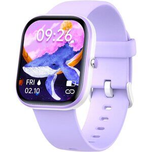 🆕 Kids Smart Watch Purple Fitness Activity Tracker Heart Rate Sleep Pedometers